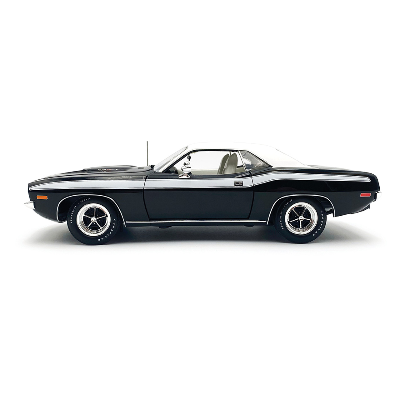 1972 Plymouth Cuda 340 Black Diecast Model Car | Acme