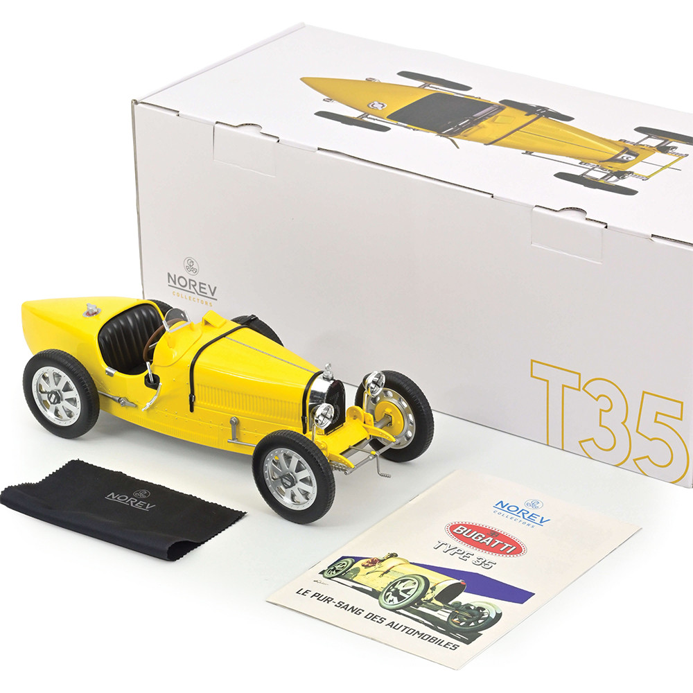 1925 Bugatti T35 Yellow Diecast Model Car | Norev 1925 Bugatti T35 Yellow Diecast Model Car | Norev