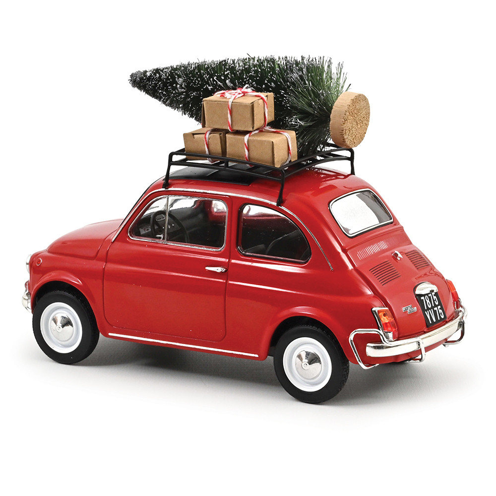 1968 Fiat 500 L Christmas Diecast Model Car | Norev