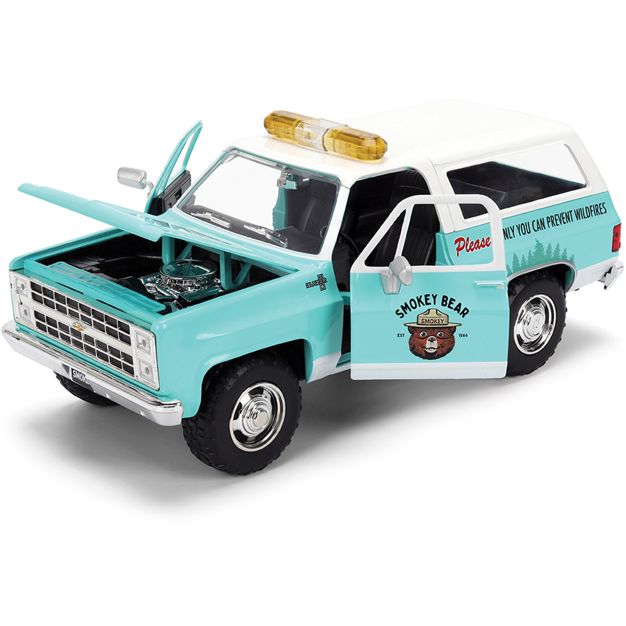 JADA 1980 シボレーブレーザー & スモーキーベアー・フィギア 1980 Chevy Blazer W/Smokey Bear Diecast Figure | Jada Toys