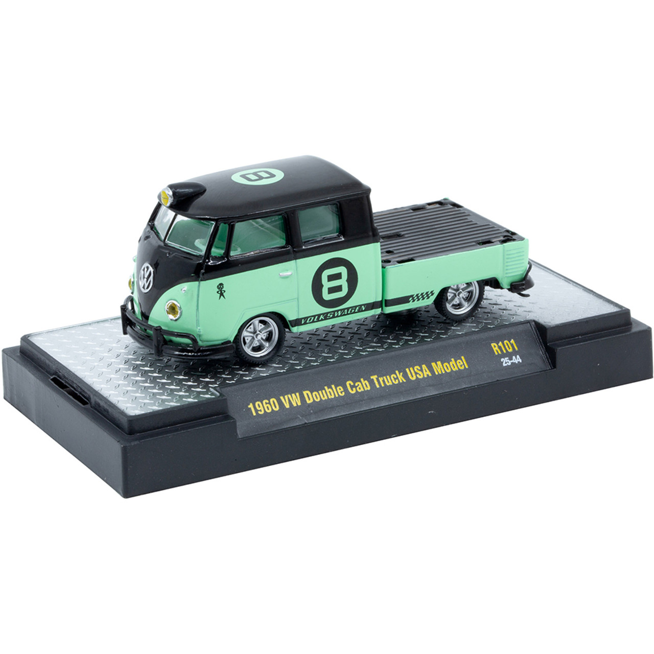 M2マシーン 1960 フォルクスワーゲン・ダブルキャブ USA モデル 1960 VW double Cab Truck 8 Ball Diecast Model Truck | M2