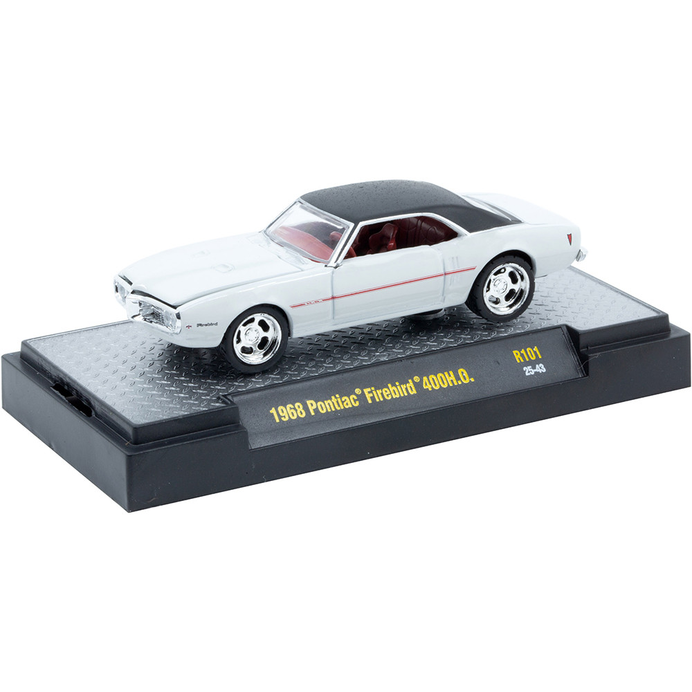 1968 Pontiac Firebird 400 H.O. White Diecast Model Car | M2 Machines