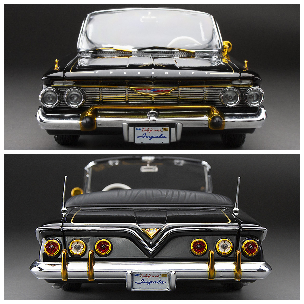 1961 Chevrolet Impala Open Convertible Lowrider Black | Sunstar