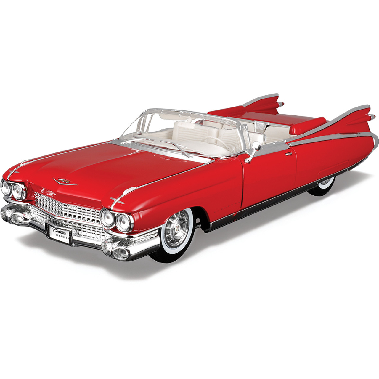 Maisto 1959 キャデラックエルドラド　Biarritz 新品 1959 Cadillac Eldorado Biarritz Red/White Diecast Model Car