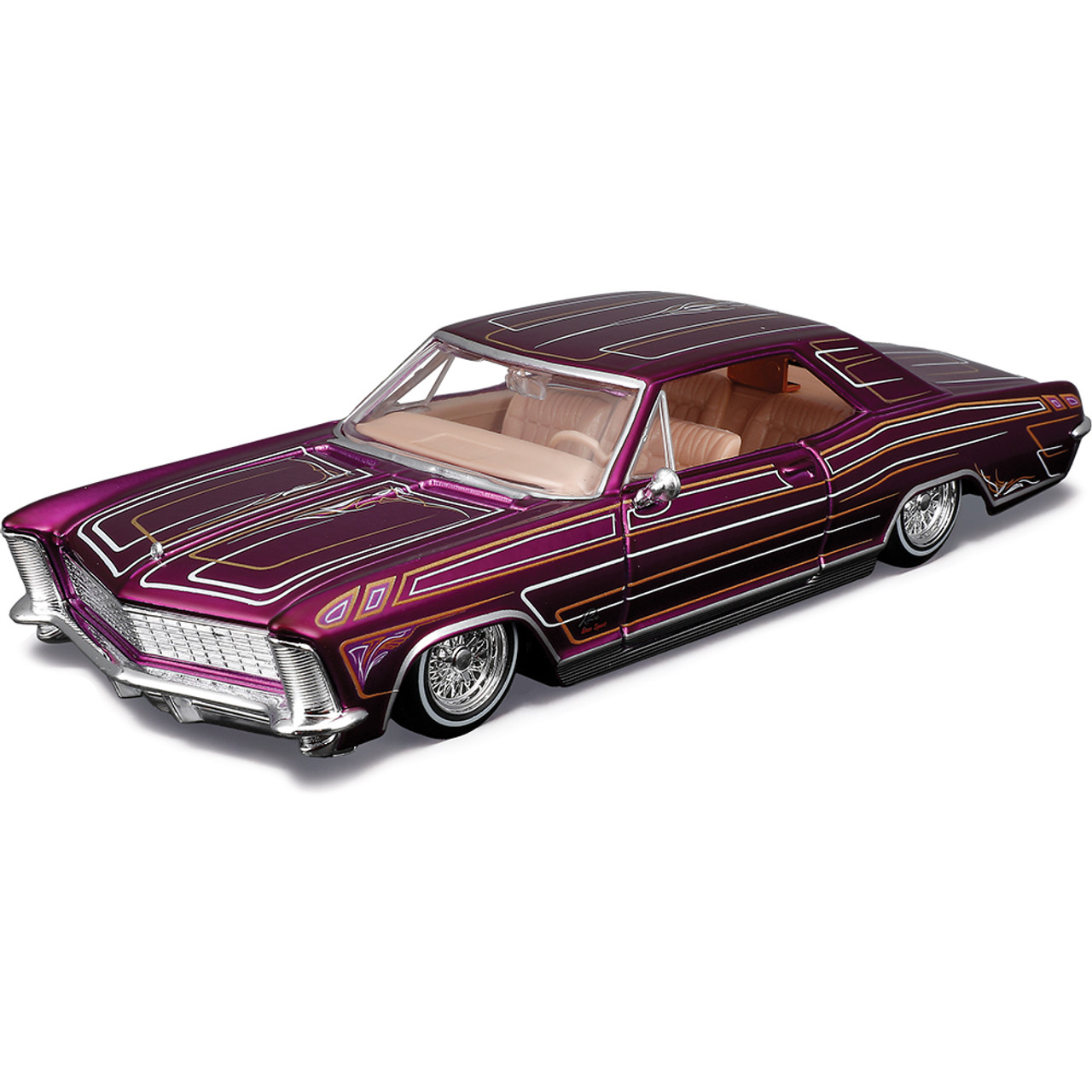 1965 Buick Riviera Lowrider Purple Diecast Model Car | Maisto
