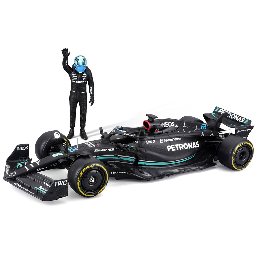 2023 Mercedes F1 W14 w/ figure Russell #63 Diecast Model Car | Bburago
