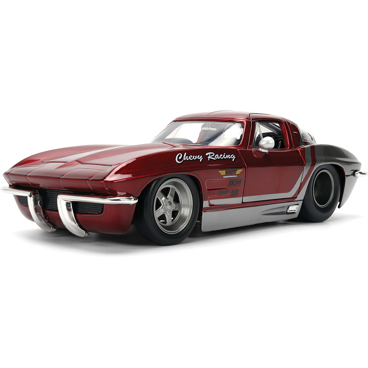 限定500【Red Splattered盤】Thee Merry Widows 1963 Corvette Split Window Stingray Red & Silver | Jada Toys