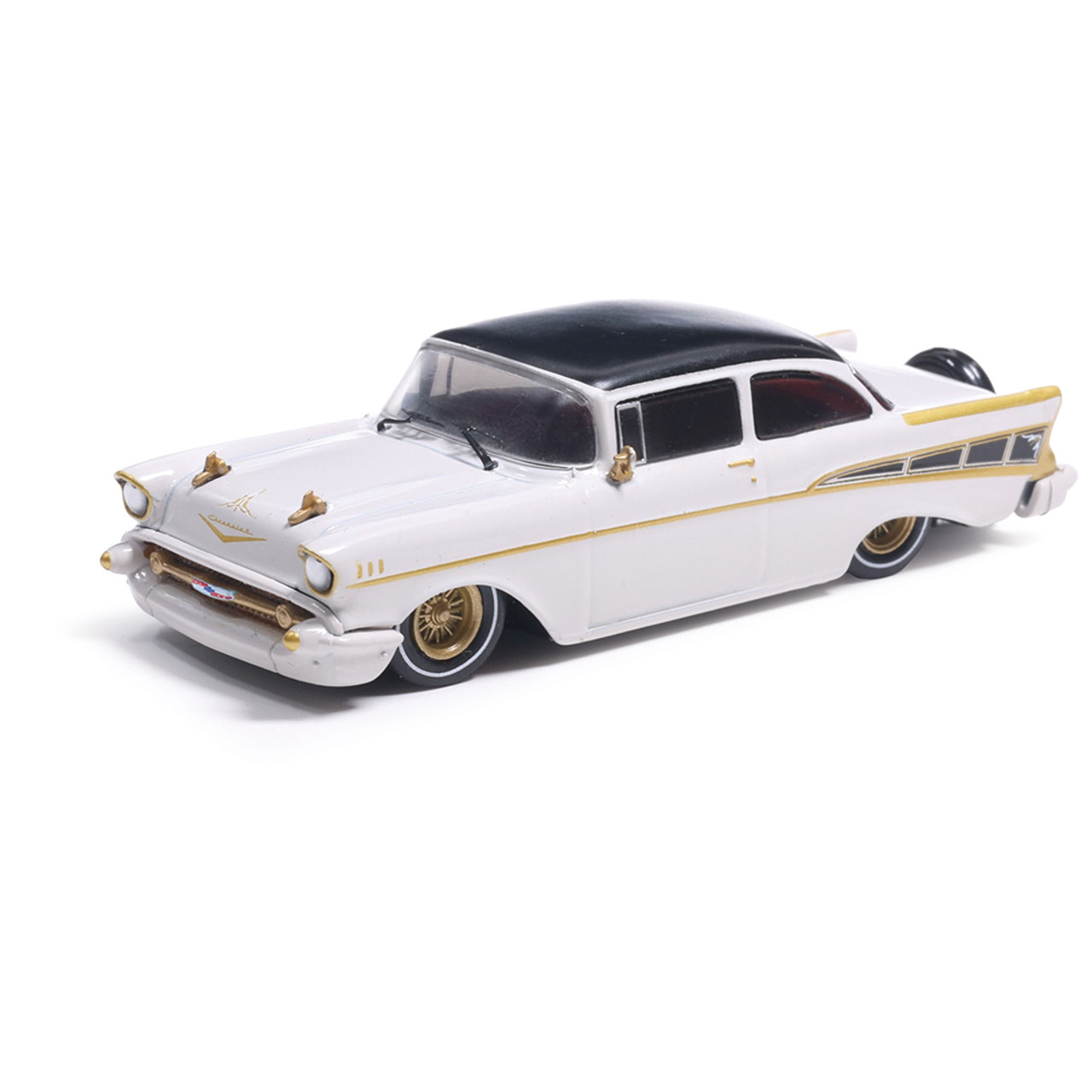1957 Chevrolet Bel Air Lowrider Gray Diecast Model Car | IXO