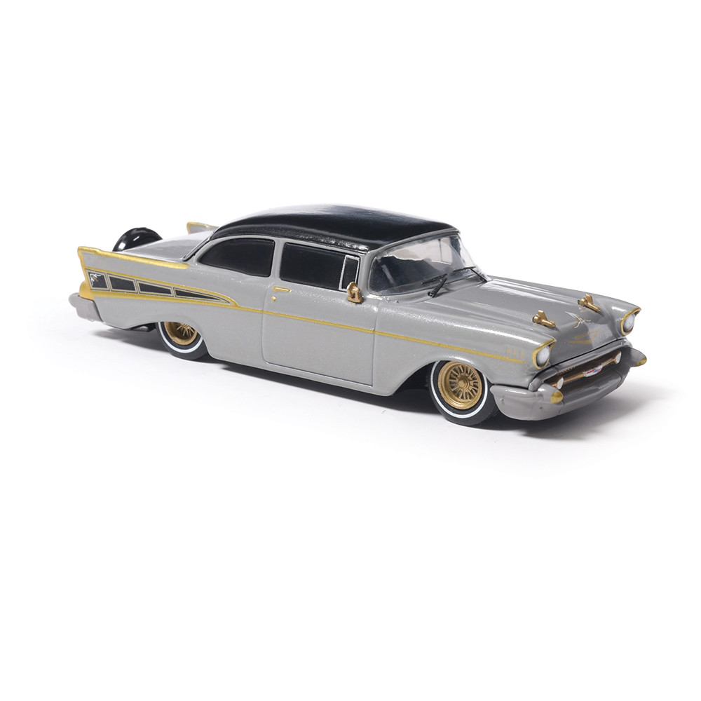 1957 Chevrolet Bel Air Lowrider Gray Diecast Model Car | IXO Models