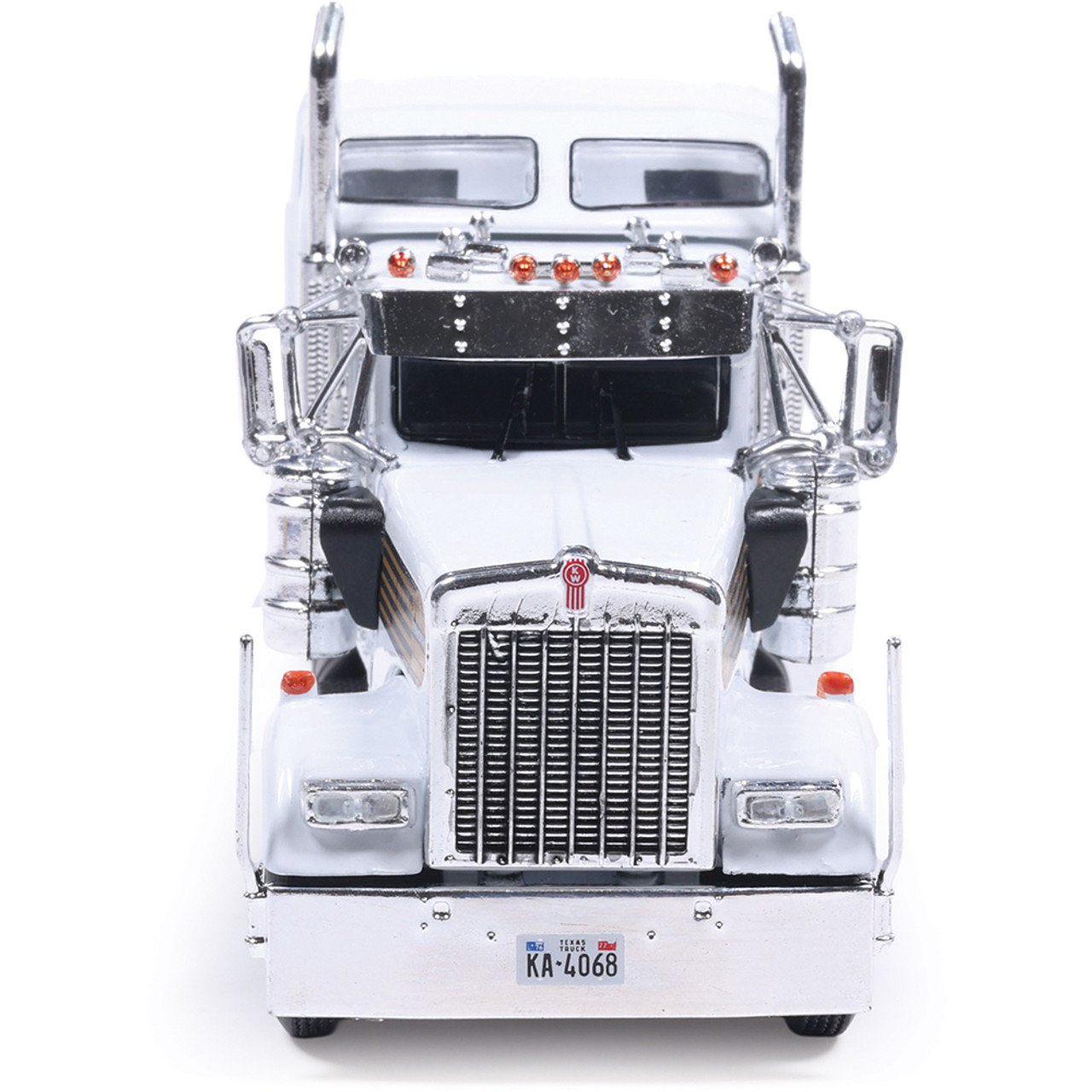 ダイキャストプロモーション　Kenworth W900 Kenworth W900 Truck with Lowboy Trailer Black and Crane