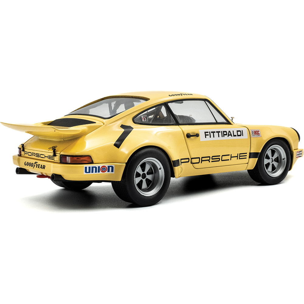 1974 Porsche 911 IROC #1 Fittipaldi Yellow Diecast Model Car | Solido