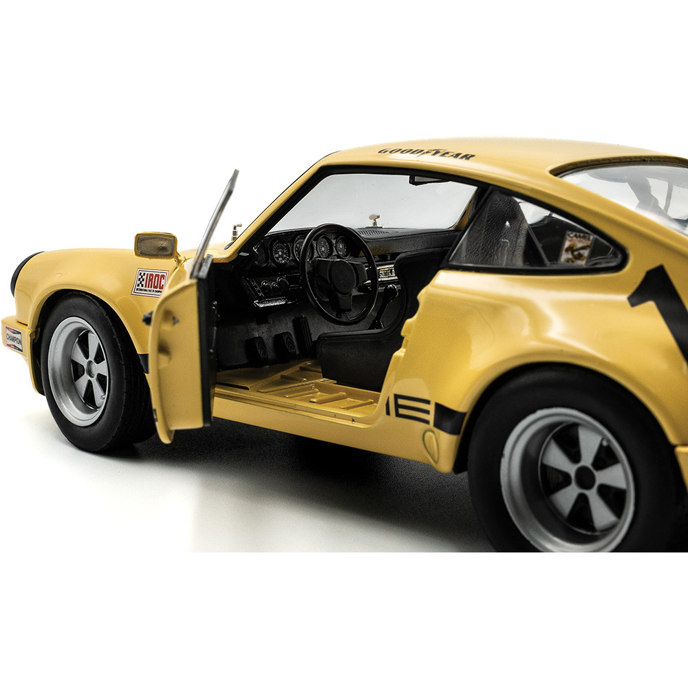 1974 Porsche 911 IROC #1 Fittipaldi Yellow Diecast Model Car | Solido