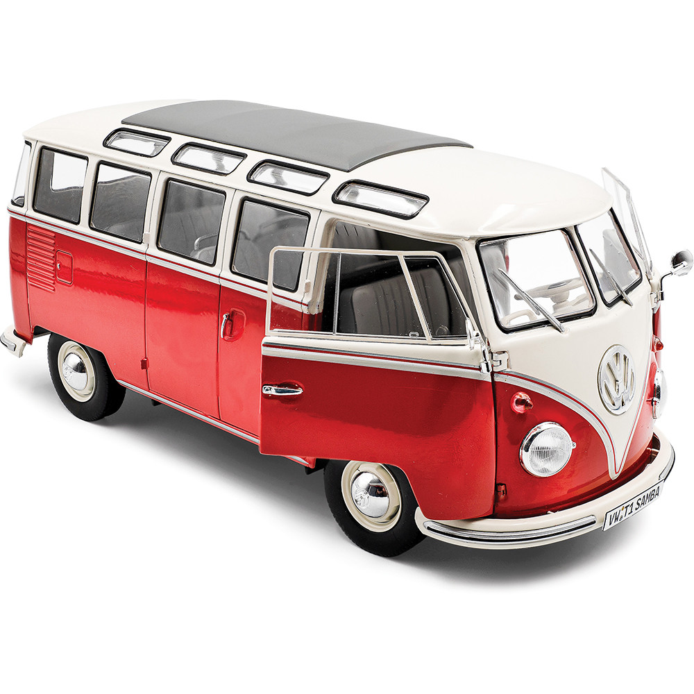 Volkswagen T1 Samba ミニカー 1962 Volkswagen T1 Samba Red/White Diecast Model Car | Solido