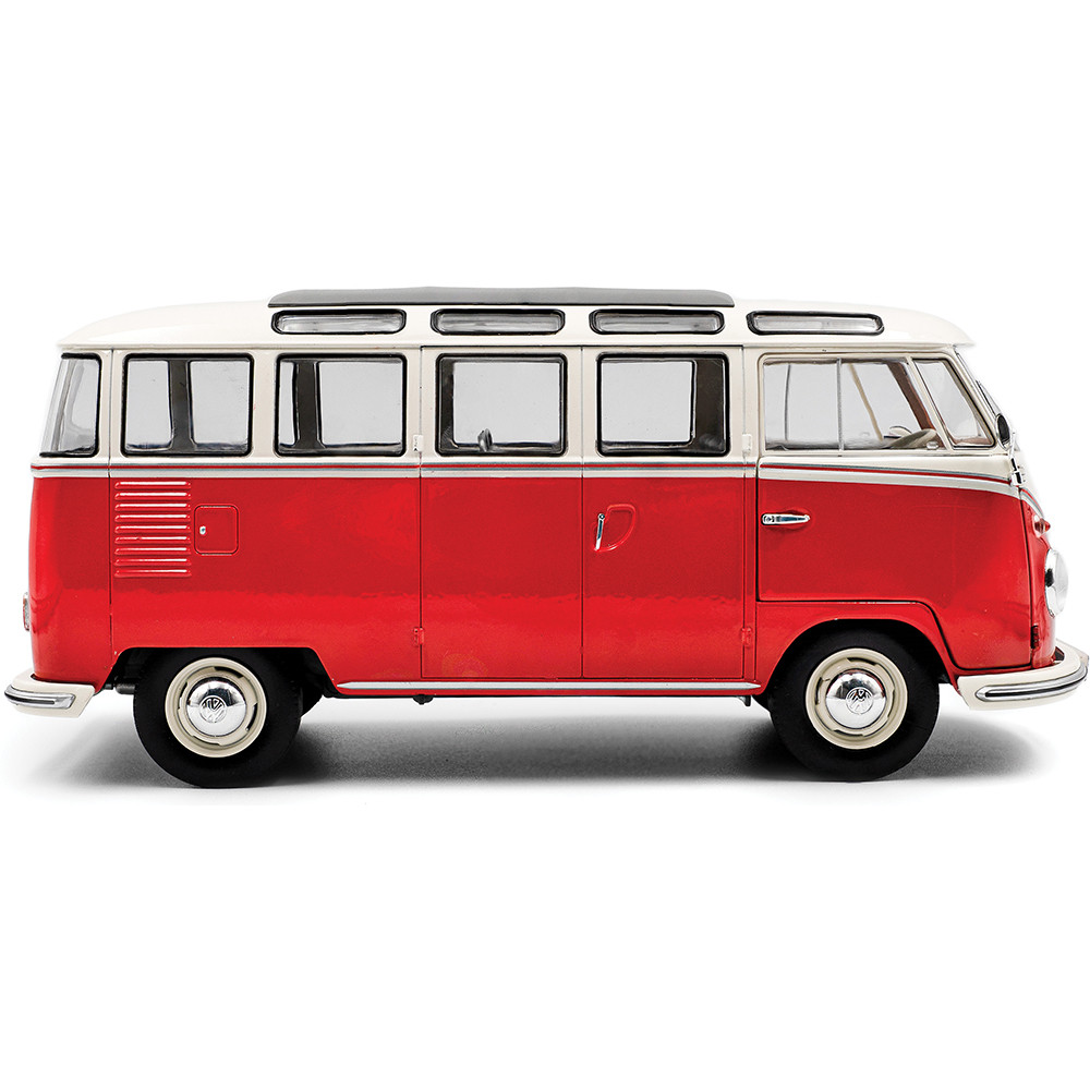 1962 Volkswagen T1 Samba Red/White Diecast Model Car | Solido