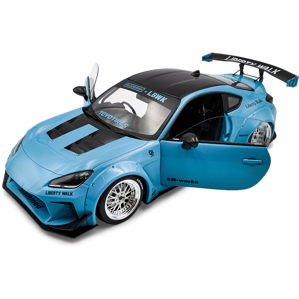 ミニカー SOLIDOLiberty Walk86 Slammed 1/18 Blue 2024 Toyota GR 86 LBWK Body Kit Baby Blue Diecast Model Car | Solido