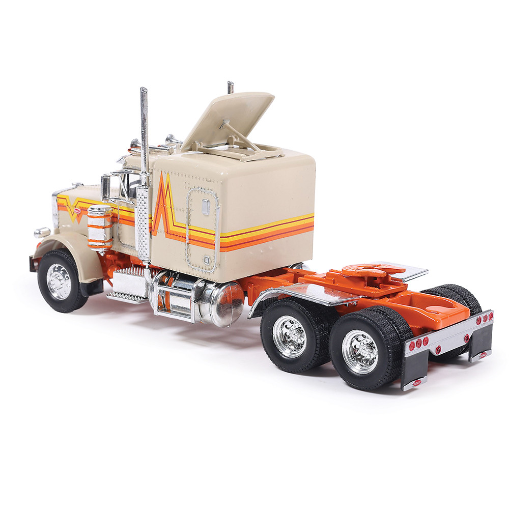 1973 Peterbilt 359 Orange And Cream With Modern Trailer | IXO Models