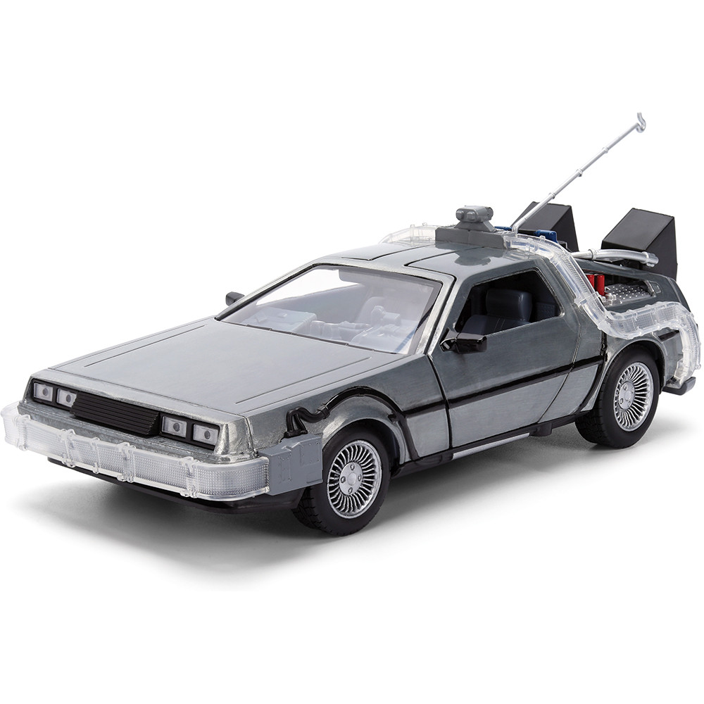 デロリアン　1/24 ジオラマ Back to the Future 40th Anniversary DeLorean Time Machine w/Doc