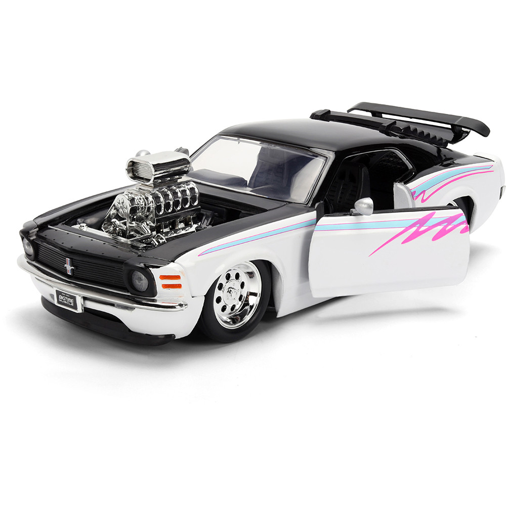ミニカー DUB CITY 1974 Ford Mustang BOSS429 1:24 1970 Ford Mustang Boss 429 White Diecast Model Car | Jada Toys