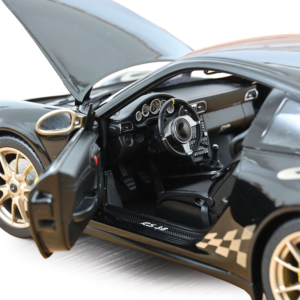 Modèle Réduit NOREV Porsche 911 GT3 RS (2009) – Noire & Or, Échelle 1/18