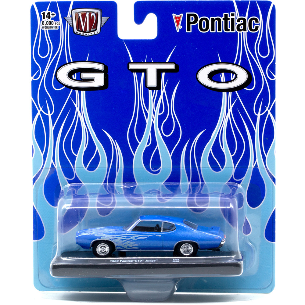 1969 Pontiac GTO Judge Blue with Flames | M2 Machines