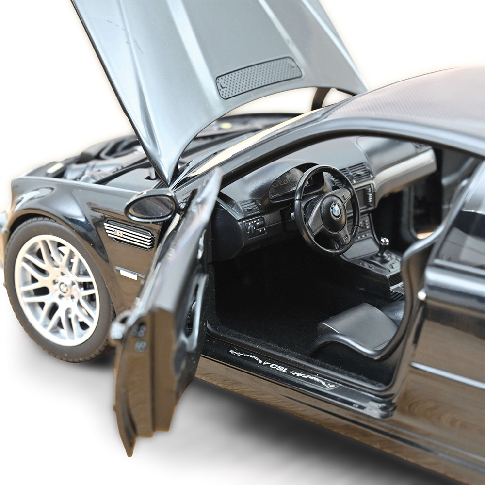 2003 BMW E46 M3 CSL Saphire Black Diecast Model Car | Norev
