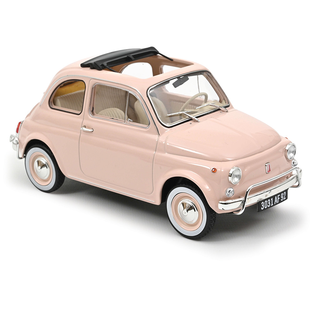 1968 Fiat 500 L Baby Pink Diecast Model Car | Norev