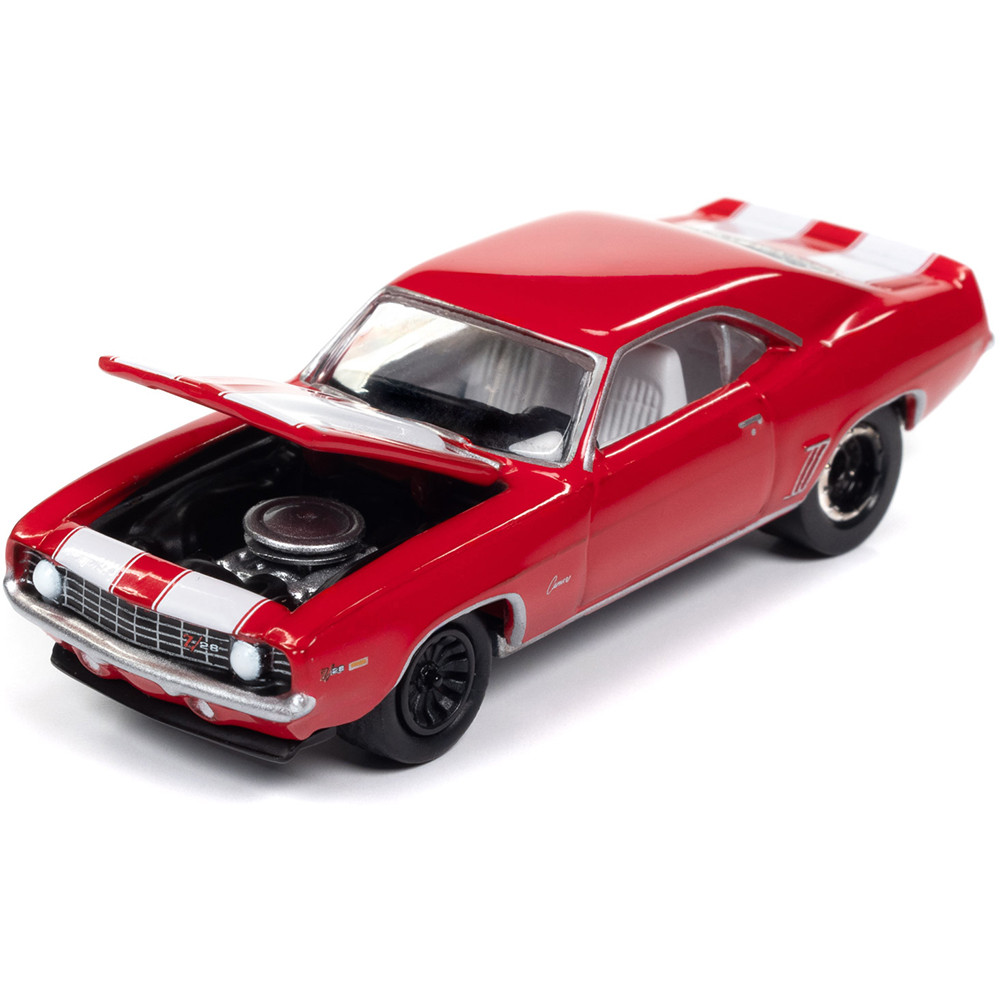 1969 Chevy Camaro Z28 Red w/White Stripes | Johnny Lightning