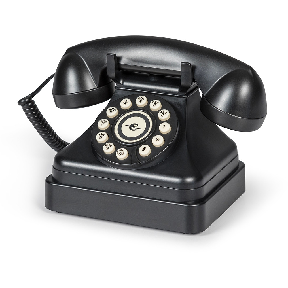 Classic Kettle Desk Phone Black by Crosley | Fairfield Collectibles