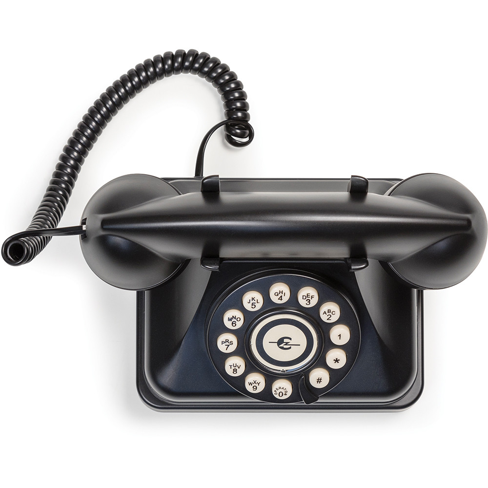 Classic Kettle Desk Phone Black by Crosley | Fairfield Collectibles