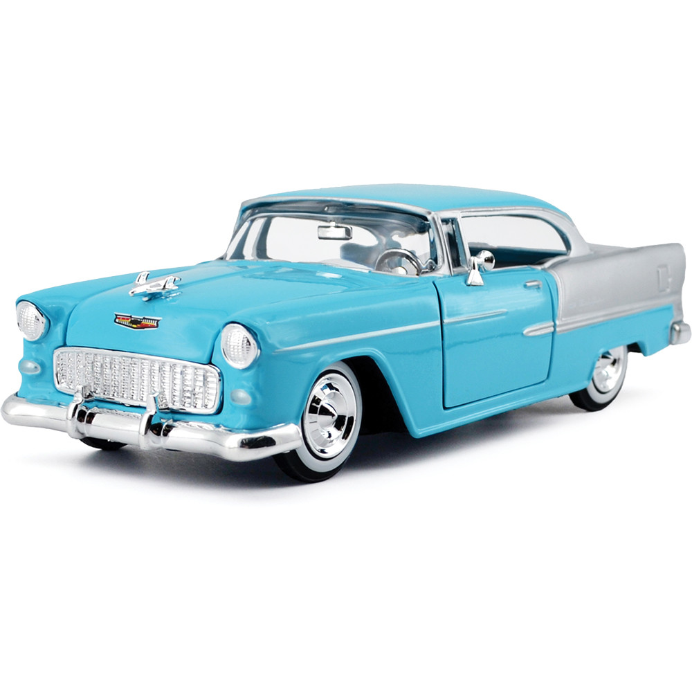 1955 Chevy Bel Air Blue Diecast Model Car | Motormax