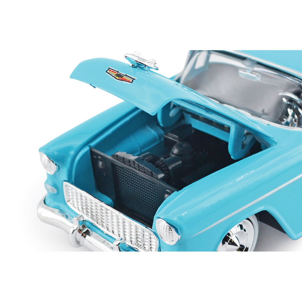 1955 Chevy Bel Air Blue Diecast Model Car | Motormax