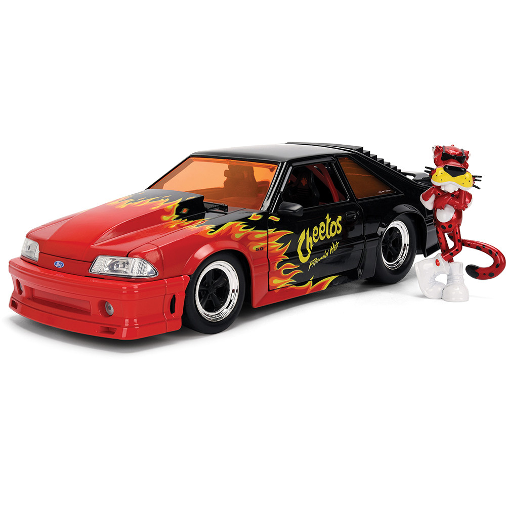 1989 Ford Mustang GT w/Chester Cheetah Flaming Hot Cheetos | Jada Toys