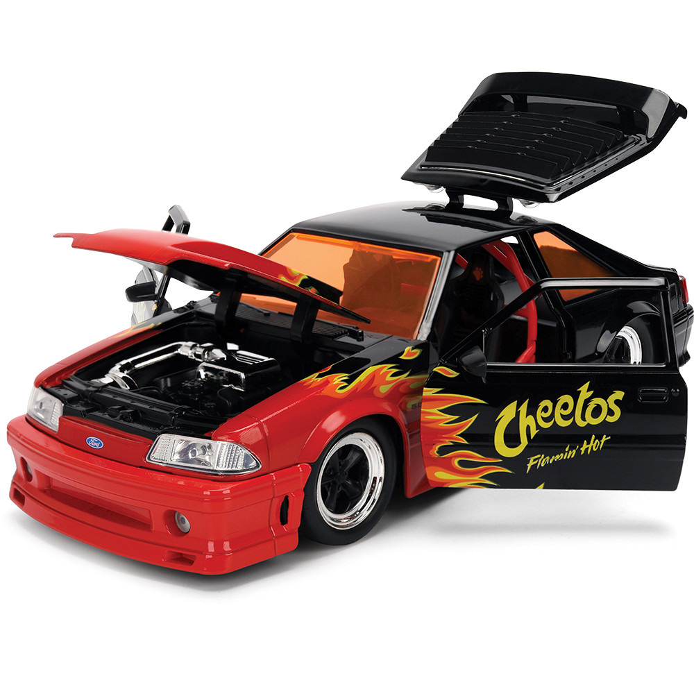 1989 Ford Mustang GT w/Chester Cheetah Flaming Hot Cheetos | Jada Toys