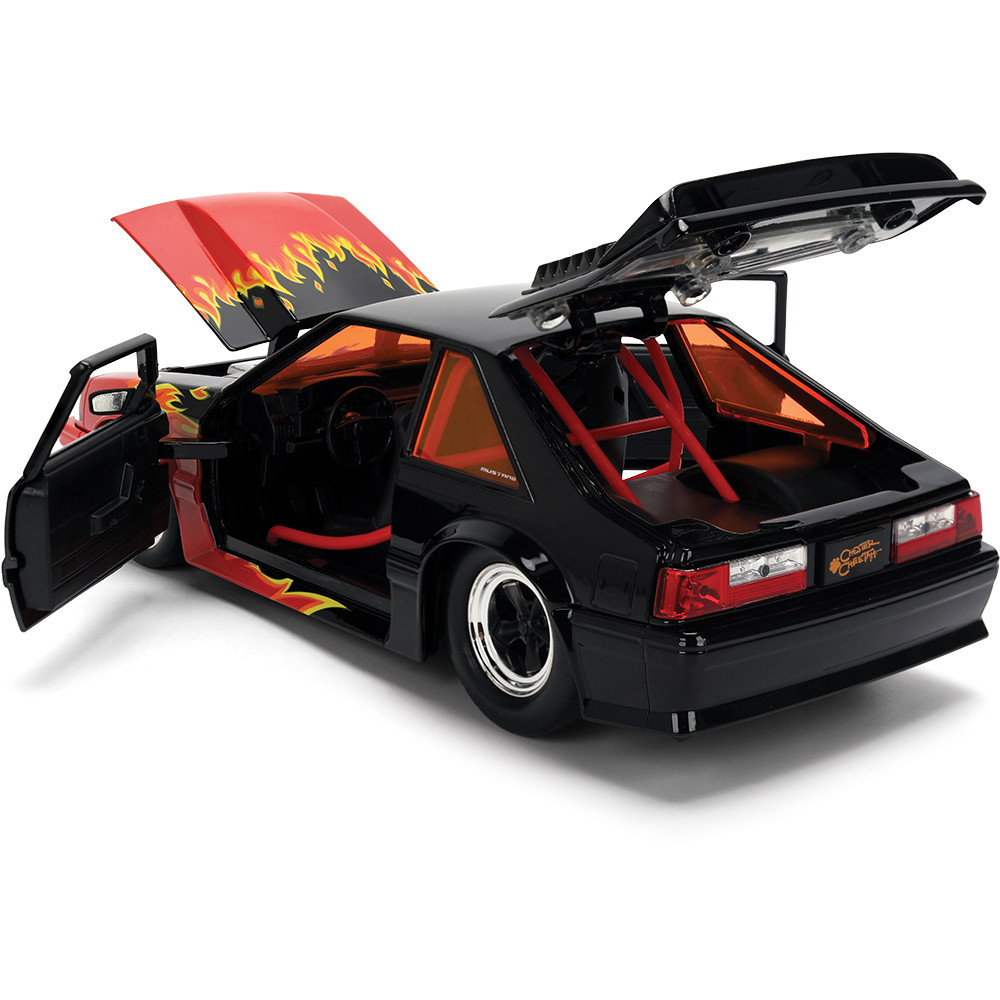 1989 Ford Mustang GT w/Chester Cheetah Flaming Hot Cheetos | Jada Toys
