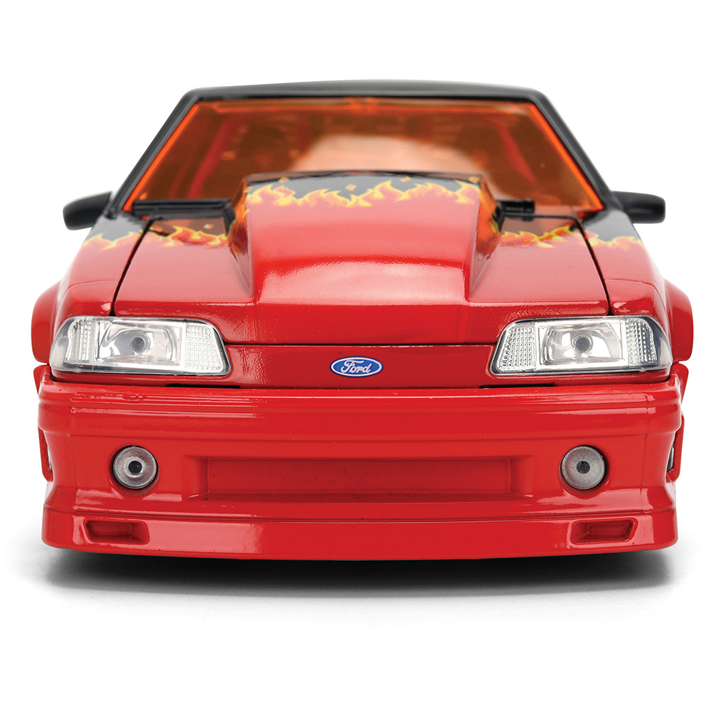 1989 Ford Mustang GT w/Chester Cheetah Flaming Hot Cheetos | Jada Toys