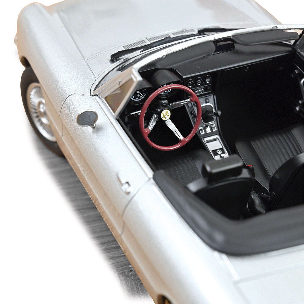 1973 Alfa Romeo 2000 Spider Silver Grey Diecast Model Car | Norev