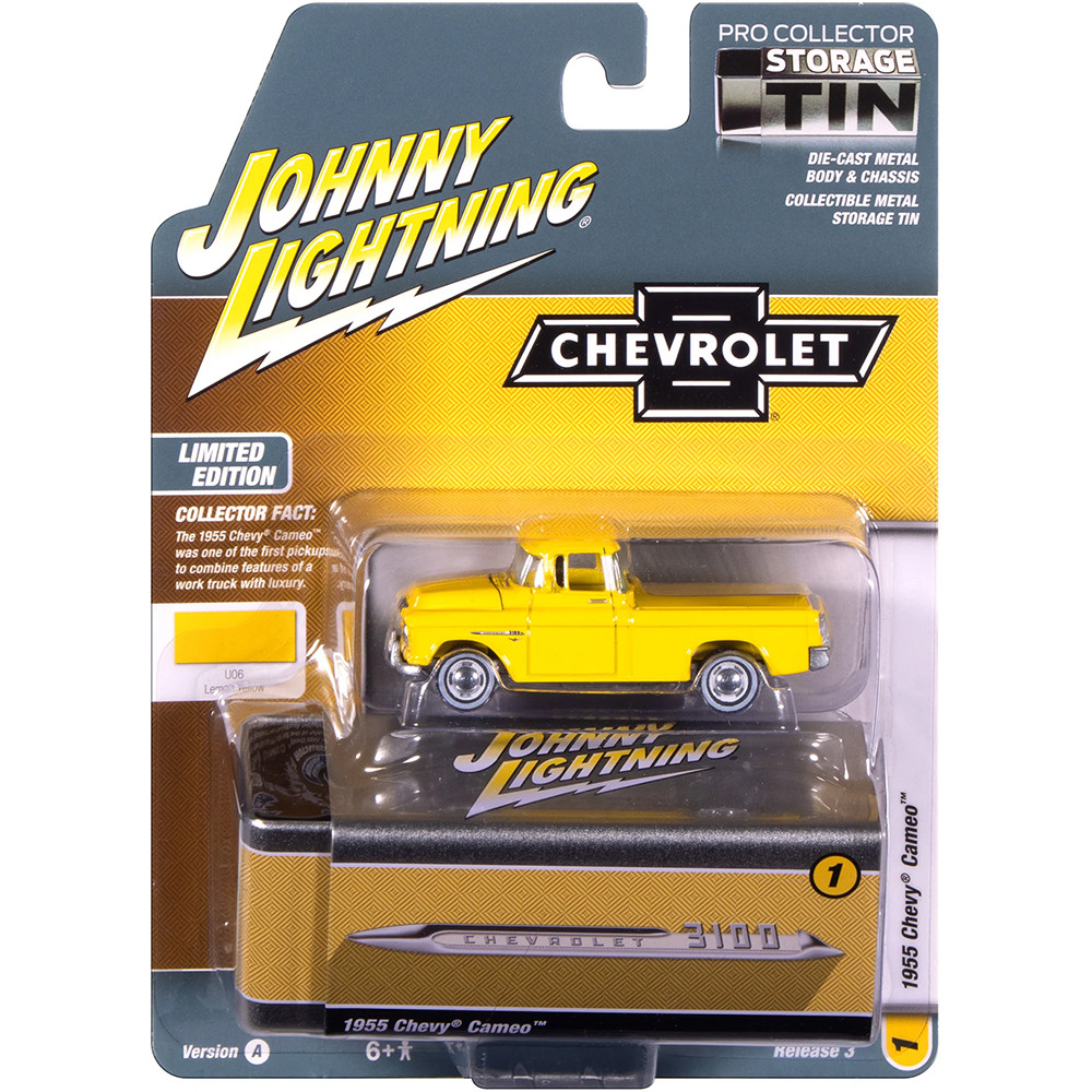 1955 Chevy Cameo Pickup Lemon Yellow | Johnny Lightning
