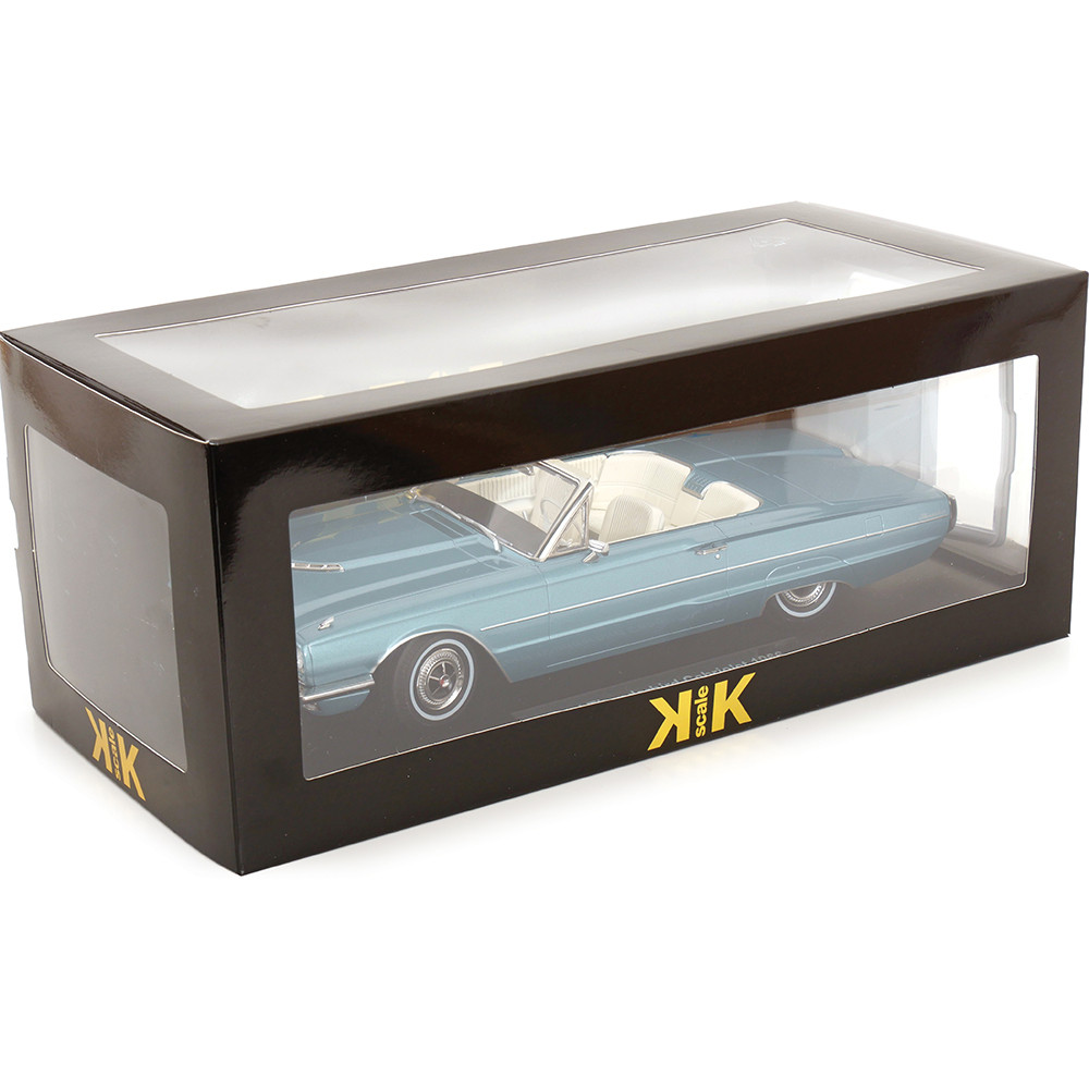 1966 Ford Thunderbird Convertible Blue Diecast Model Car | KK Scale