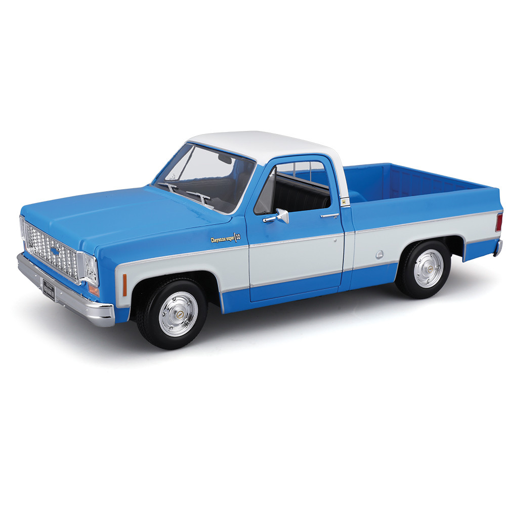 1974 Chevrolet C10 Cheyenne Super Blue/White | Maisto