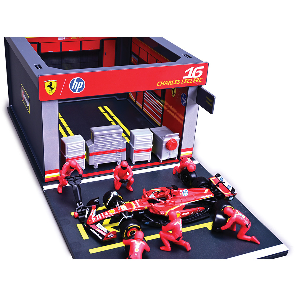2024 Ferrari F1 SF-24 Pit Pass Leclerc #16 Diecast Model Car | Bburago