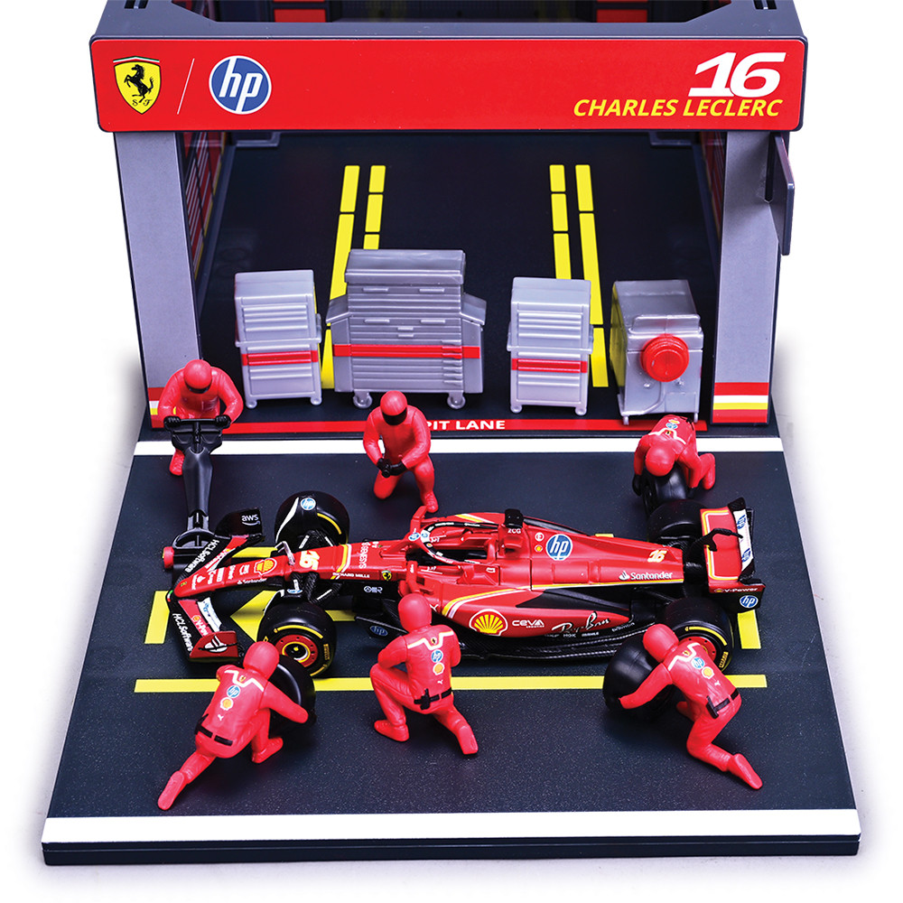 2024 Ferrari F1 SF-24 Pit Pass Leclerc #16 Diecast Model Car | Bburago