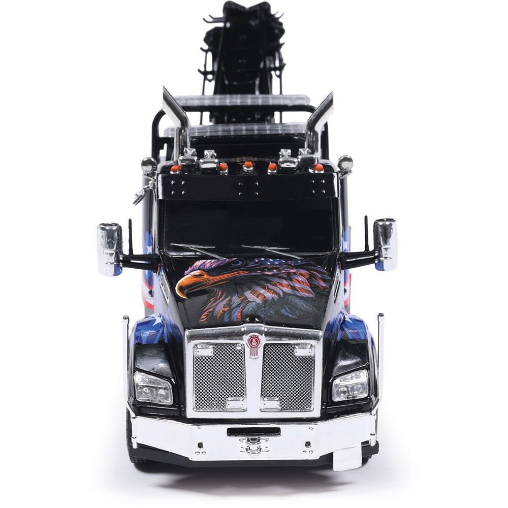 FirstGearアメリカトラック野郎レッカー車ミニカーKenworthT880 Kenworth T880 Wrecker Black With American Flag | IXO Models