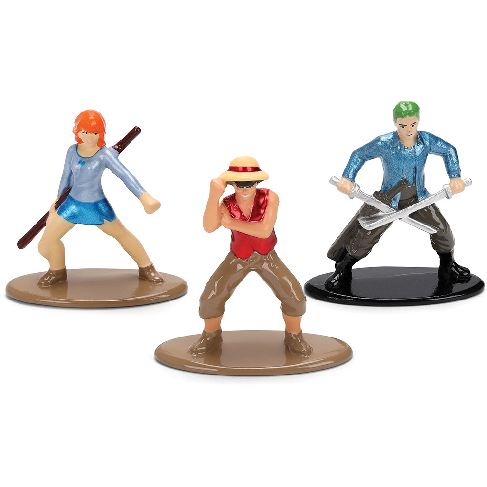 ワンピース　Netflix フィギュア NETFLIX ONE PIECE 3-Pack Diecast Nano Figures | Jada Toys