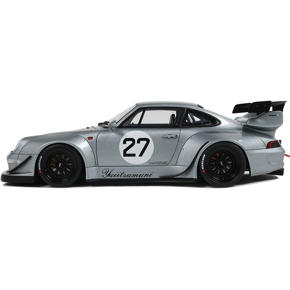 1/18 ポルシェ 911 (993) RWB Yuiitsumuni 2024 2024 RWB Porsche Yuiitsumuni Silver Cast Resin Model Car | GT Spirit