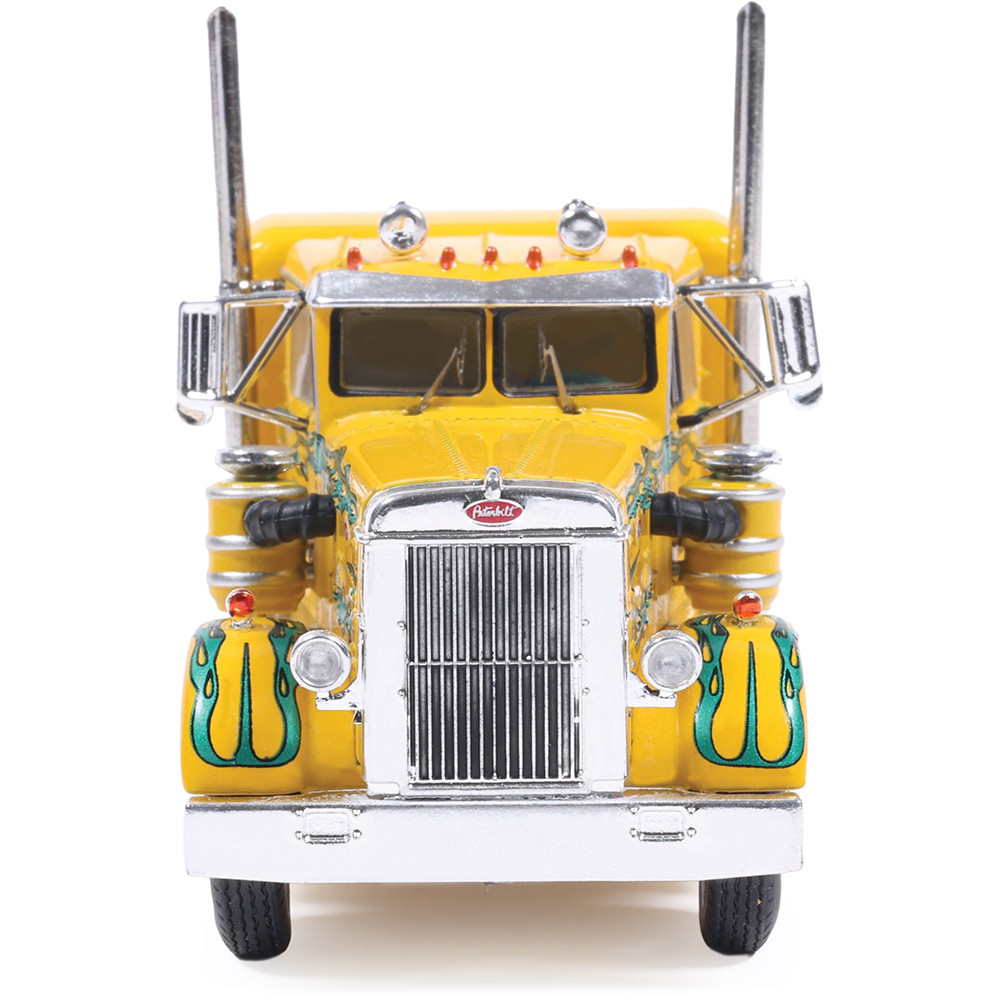 1952 Peterbilt 350 Yellow with Green Flames | IXO Models