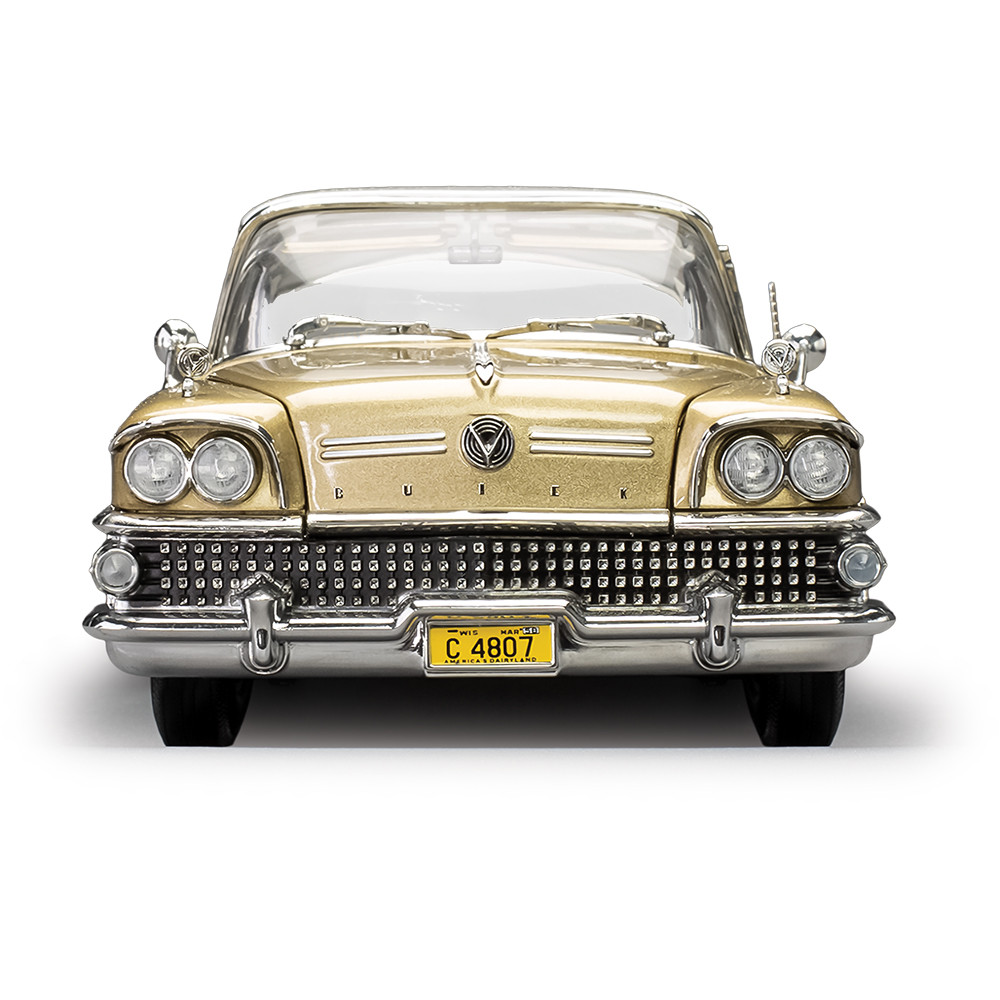 1958 Buick Limited Riviera Coupe Glacier White / Gold Mist | Sunstar