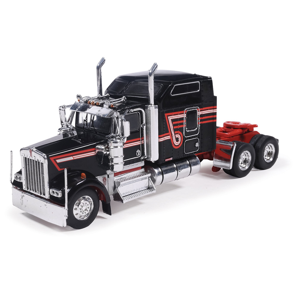 1990 Kenworth W900 Black With Stripe Diecast Model Truck | IXO Models
