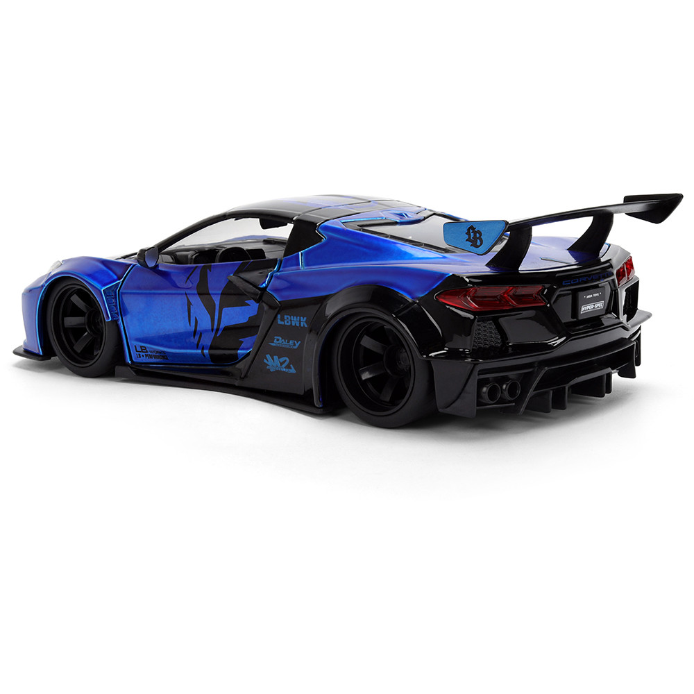 2020 Chevy Corvette C8 LIBERTY WALK Blue Diecast Model Car | Jada Toys