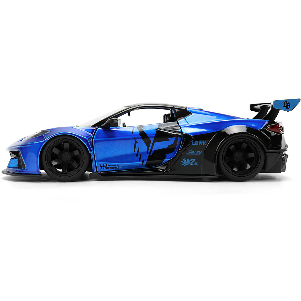 2023 Chevy Corvette C8 - LIBERTY WALK Blue 1:24 Scale Diecast