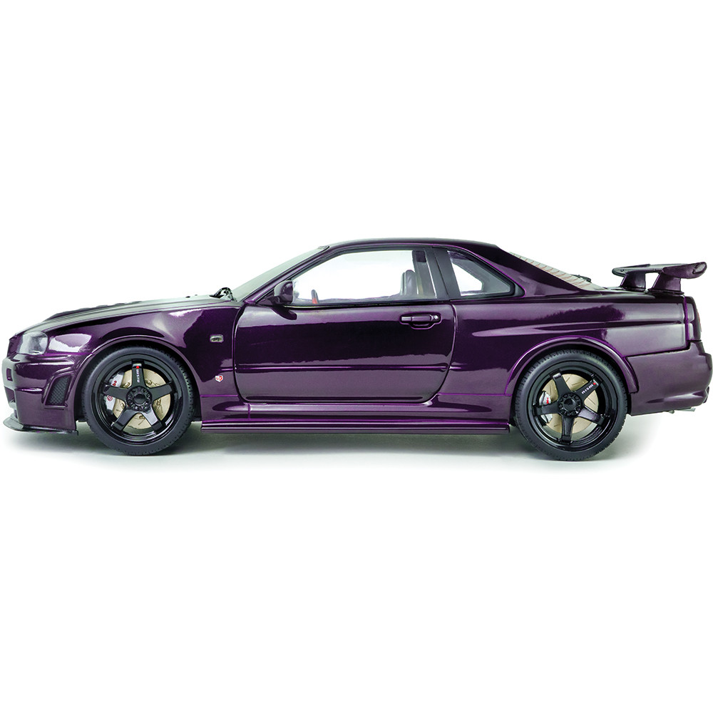 ミニカー NISSAN SKYLINE GT-R R34 1999 1/8 vol.5 1999 Nissan Skyline (R34) GT-R Z Tune Midnight Purple | Solido